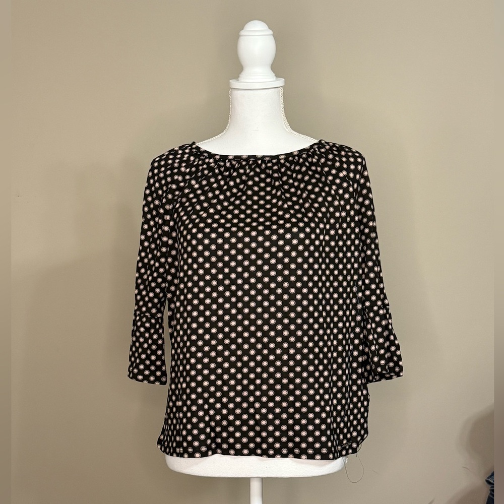 NWT - Michael Kors 3/4 Sleeve Shirt - Color: Black/Pink - Size: PS
